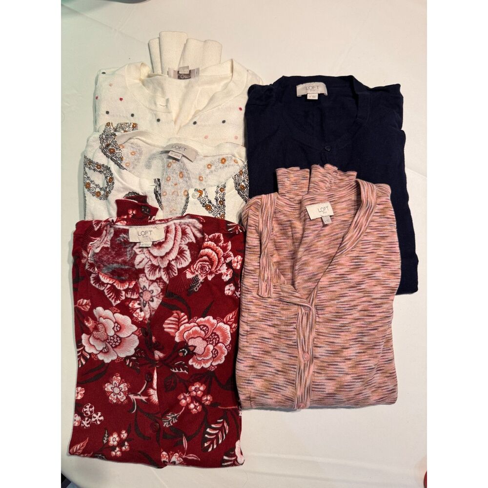 LOFT Outlet Button Front Cardigan Sweaters - Size Medium Lot of 5
